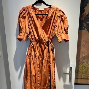 Ulla Johnson Coral Midi Dress Boho Style- Size 8